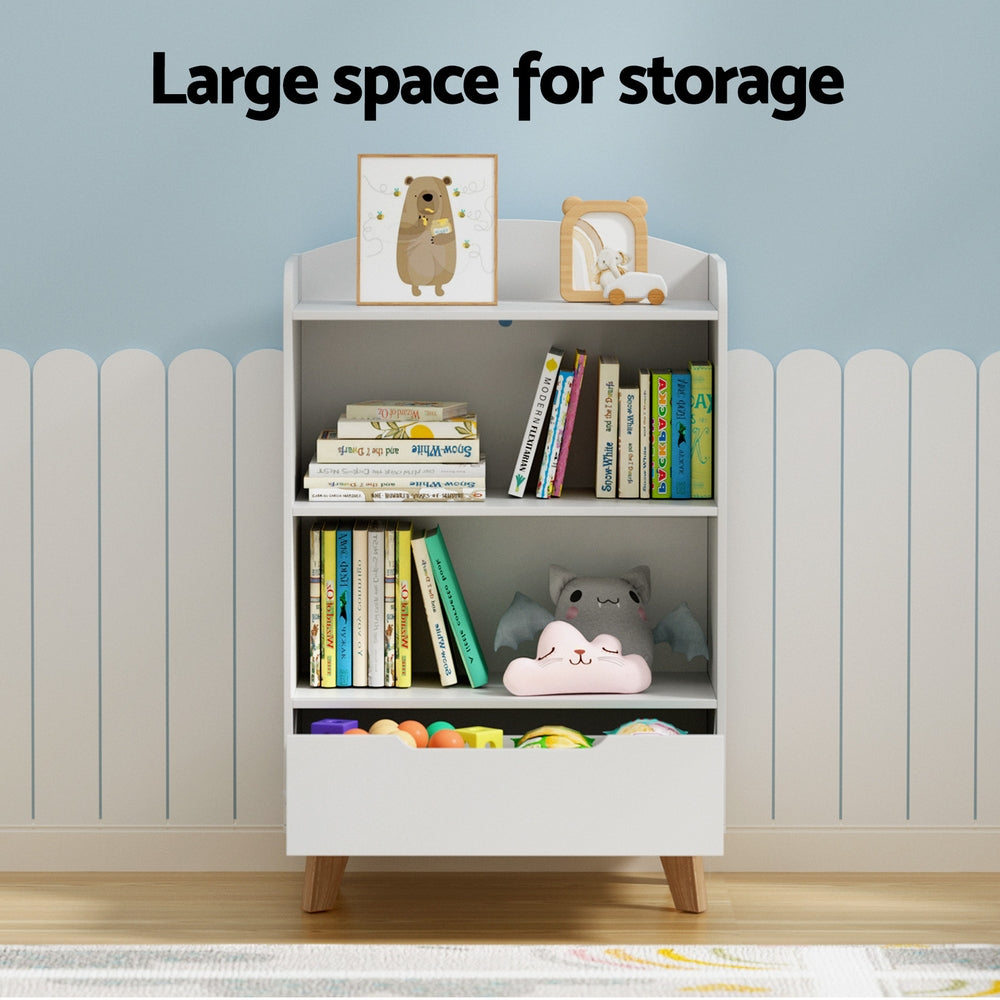 KEEZI KIDS BOOK SHELF WITH DRAWER