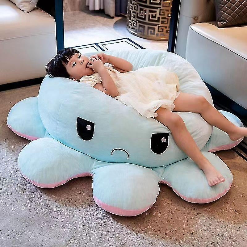 Double-sided blue octopus plush toy, pillow toy blue - Perfect Blue 90cm-max Blue 90cm
