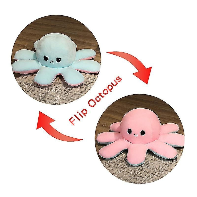 Double-sided blue octopus plush toy, pillow toy blue - Perfect Blue 90cm-max Blue 90cm