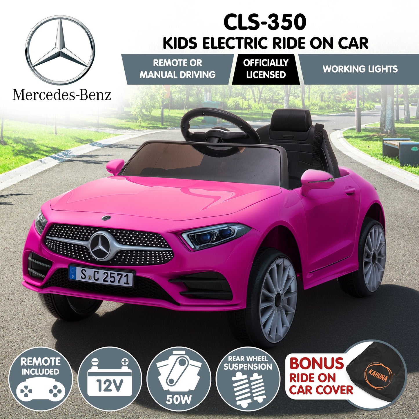KAHUNA LICENSED MERCEDES BENZ CLS 350 RIDE ON CAR